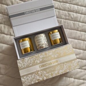 Dior Gold and Cream Candle Set